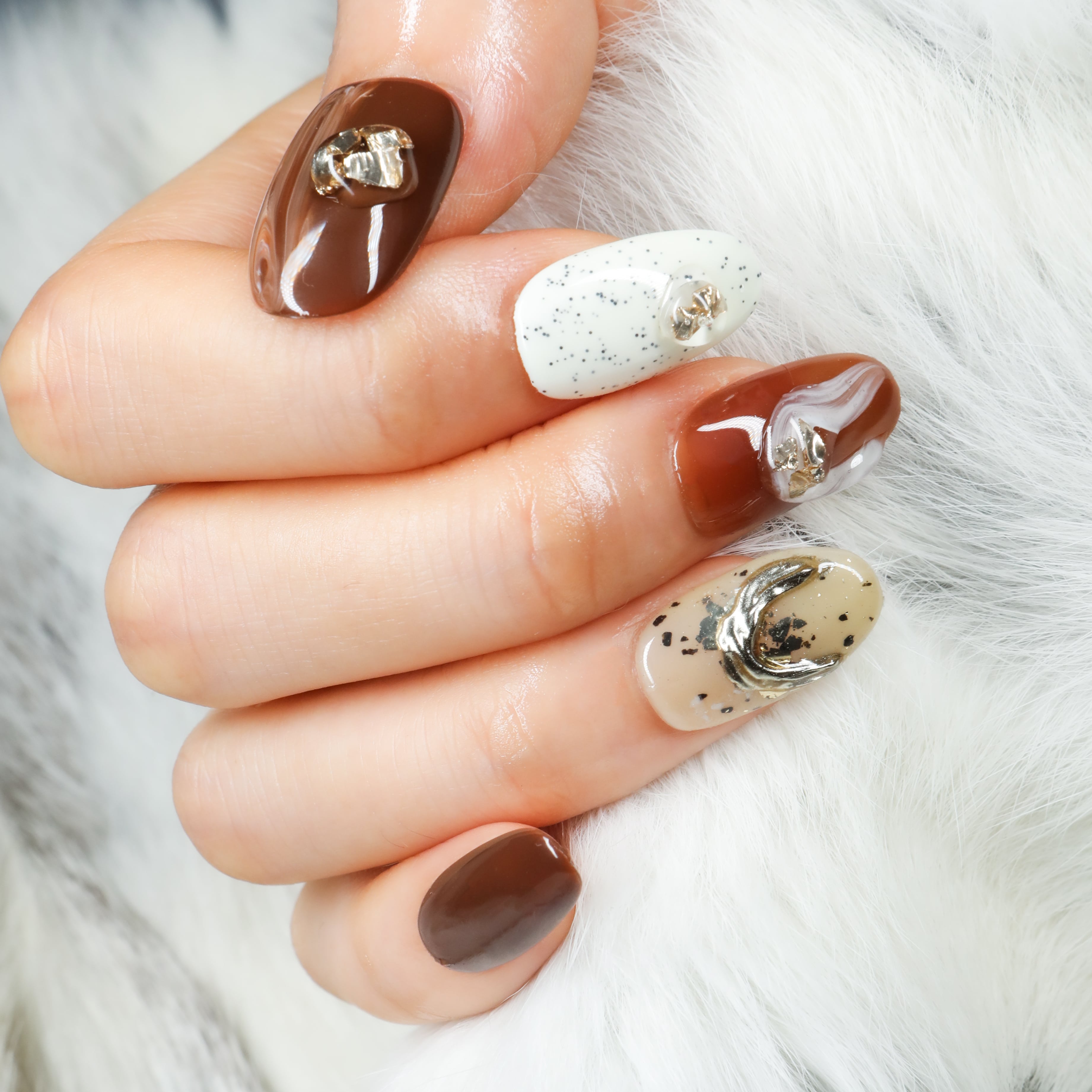 Mocha Luxe Handmade Press On Nails