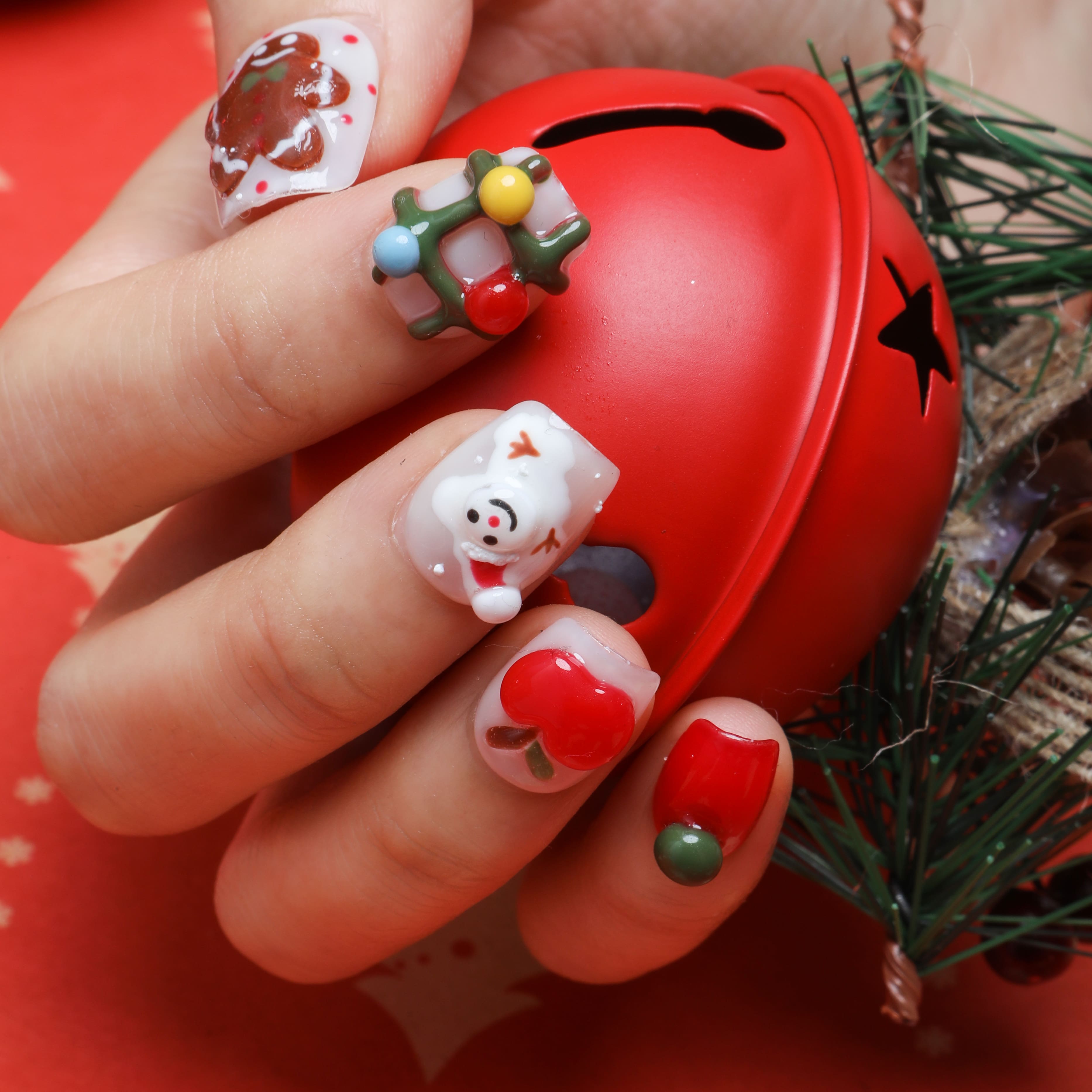 Festive Joy Handmade Press On Nails