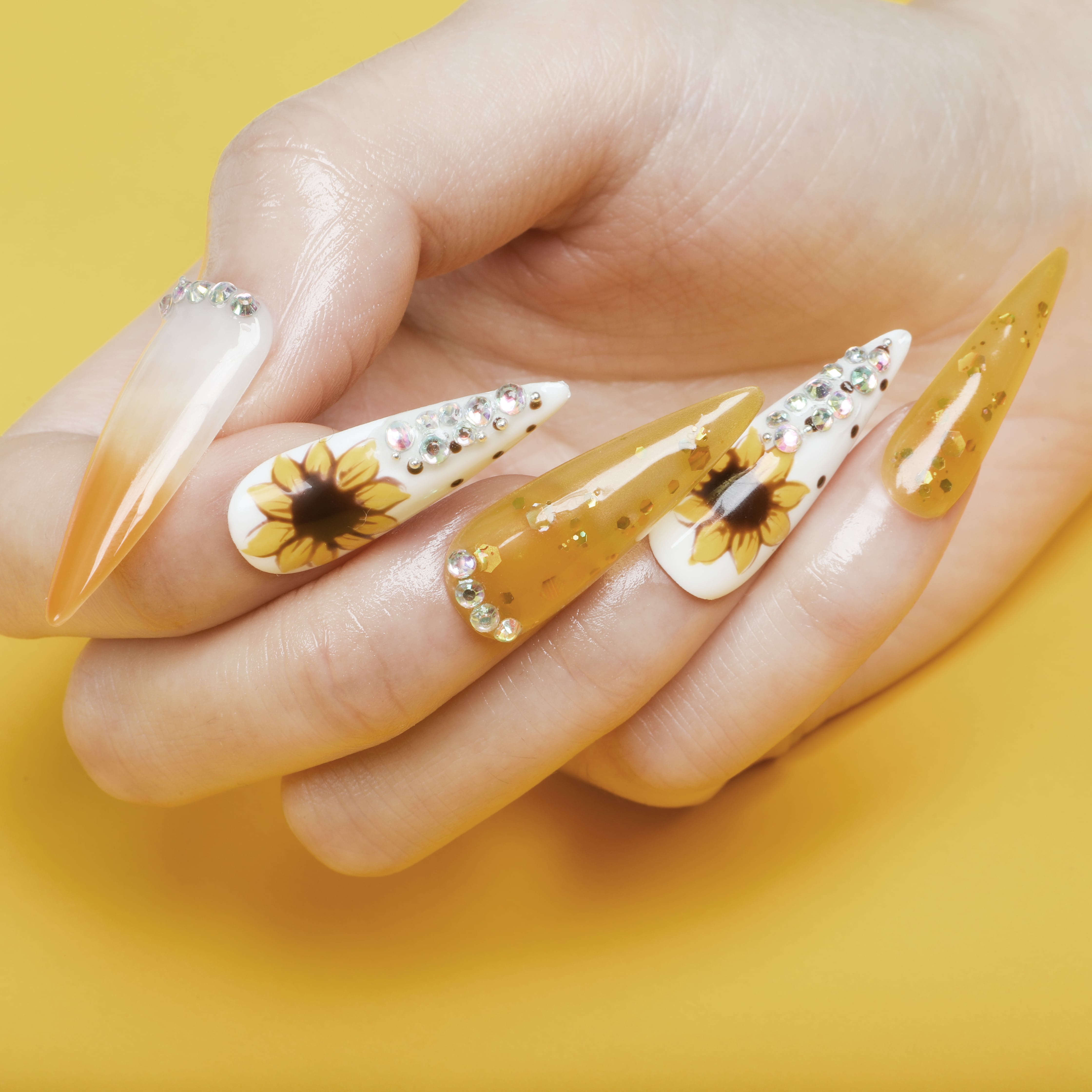 Sunflower Radiance Handmade Press On Nails