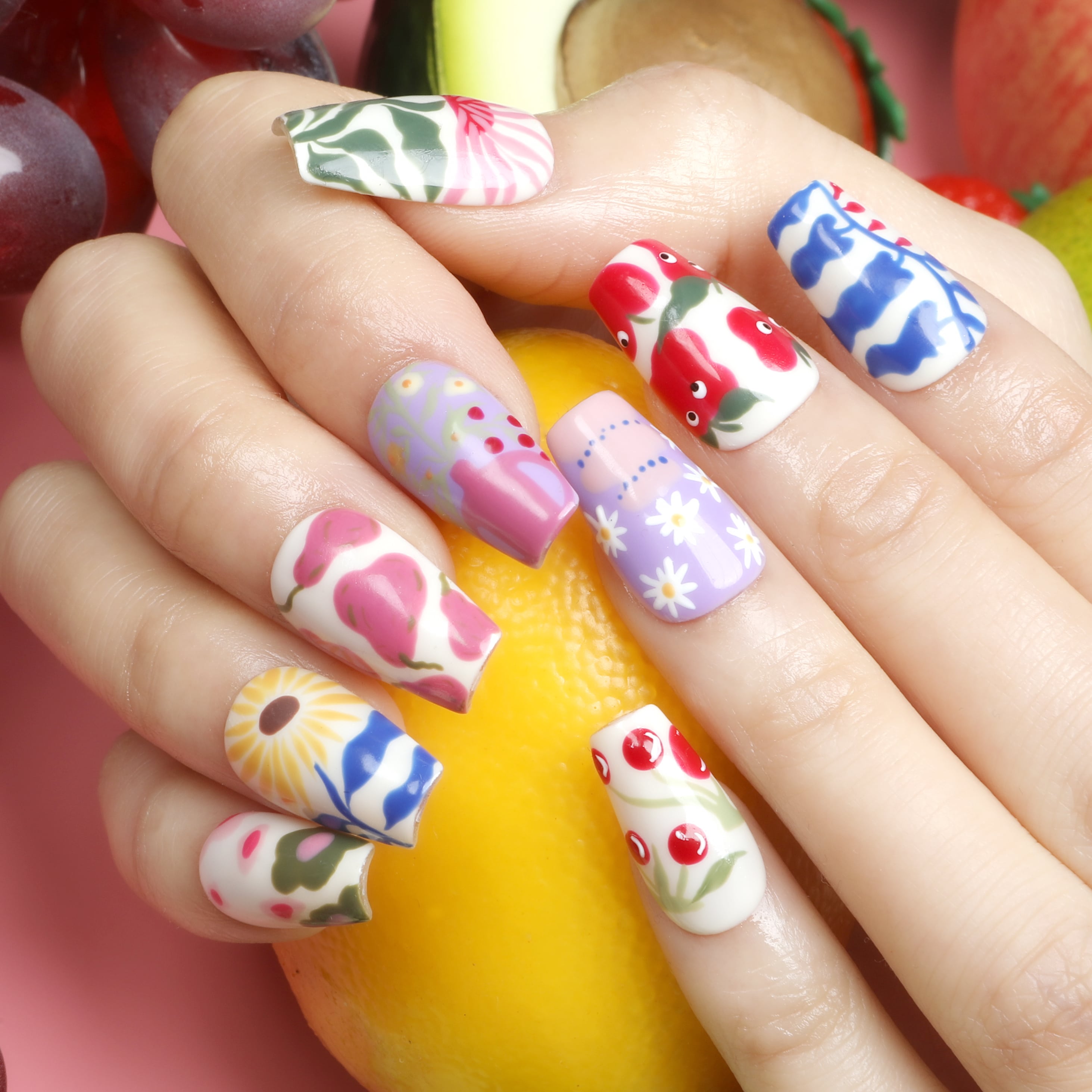 Fruit Garden Handmade Press On Nails