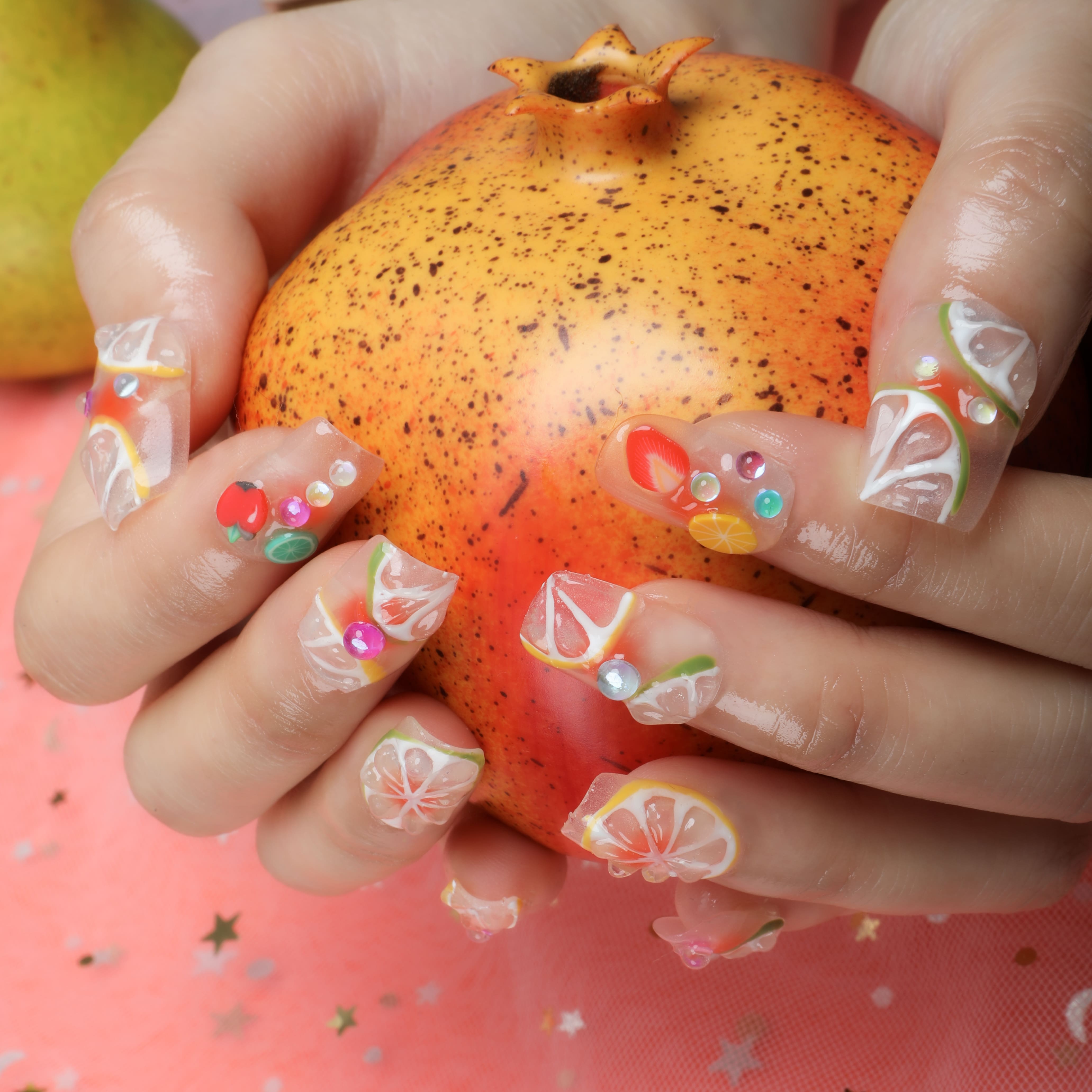 Fruity Fiesta Handmade Press On Nails