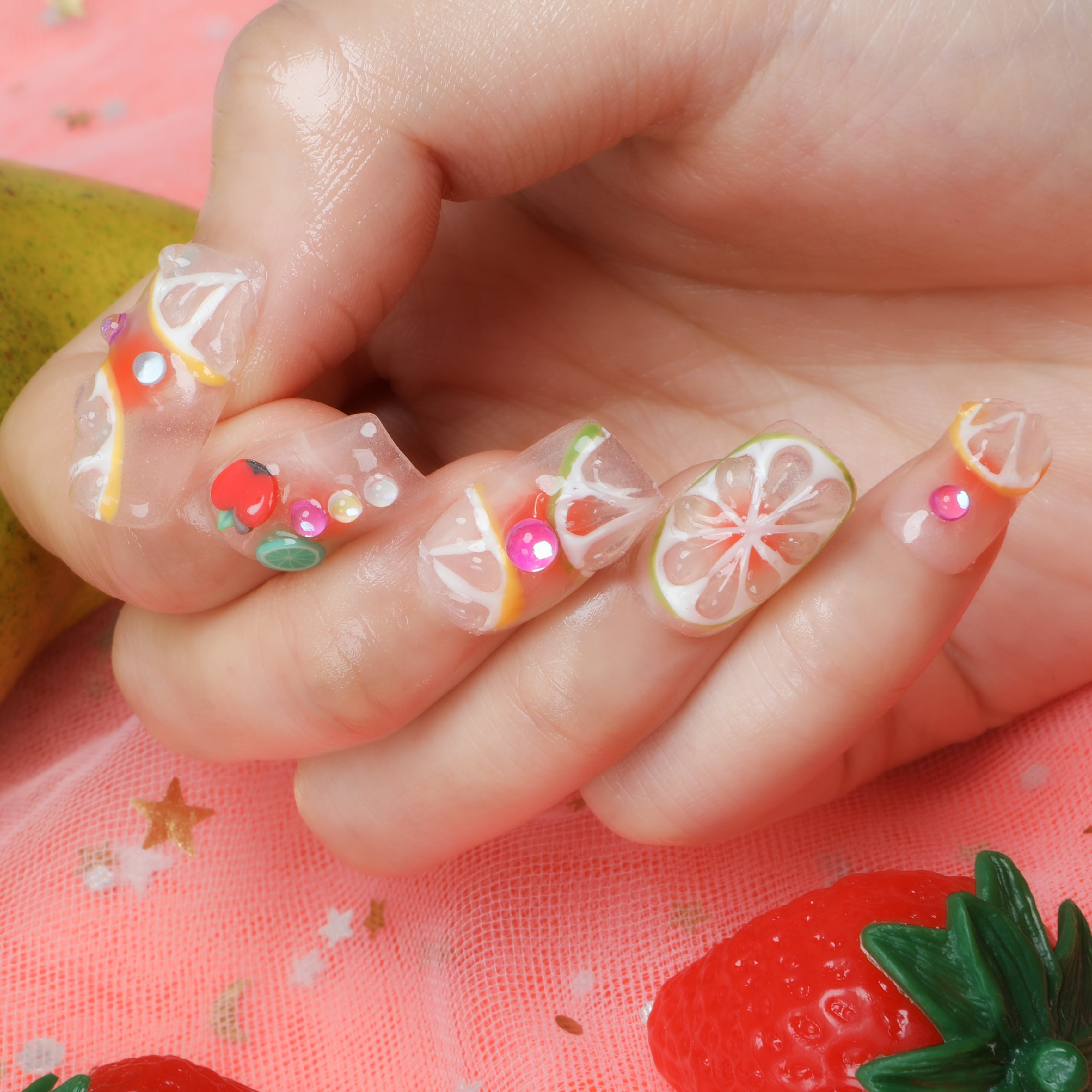 Fruity Fiesta Handmade Press On Nails