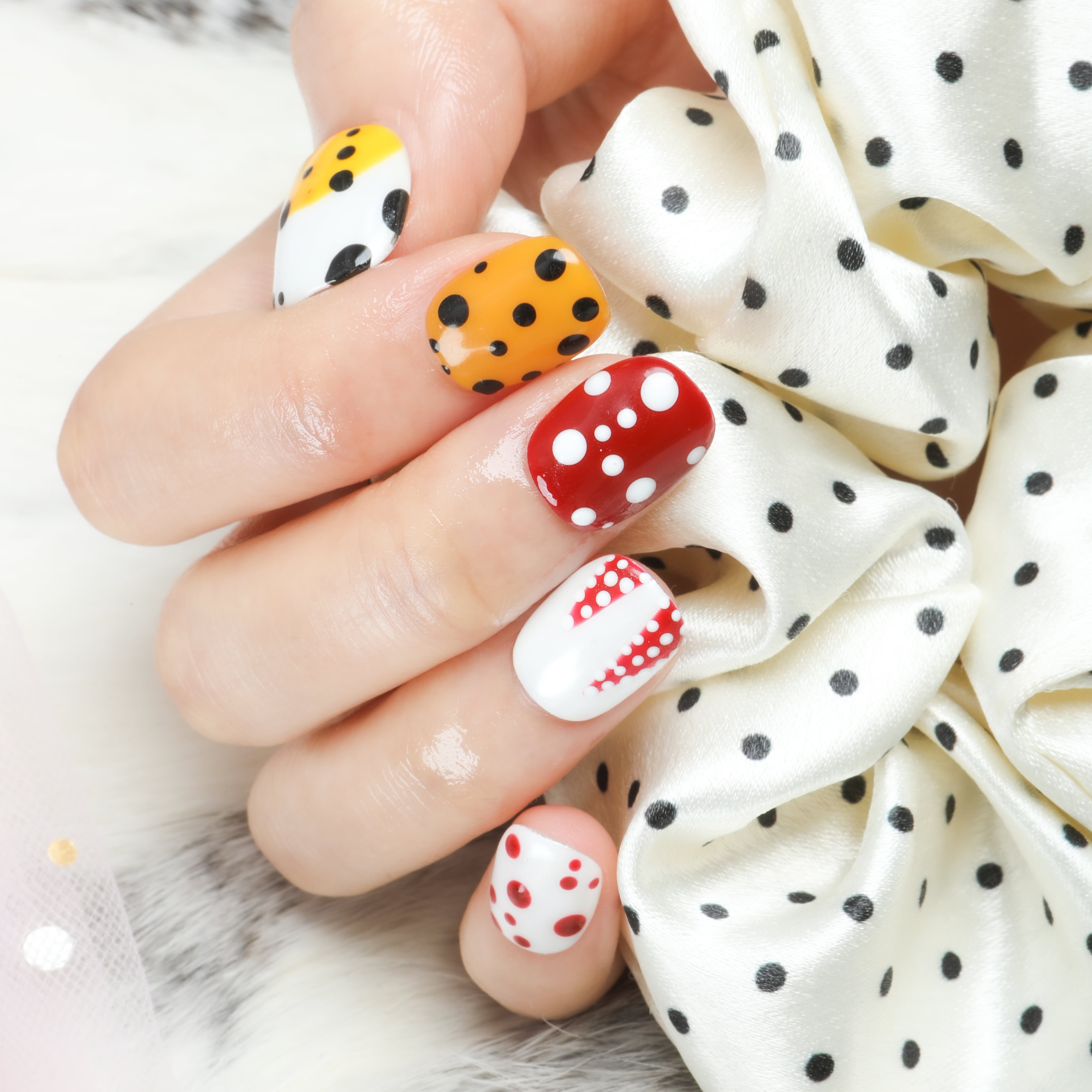 Polka Dot Reverie Handmade Press On Nails