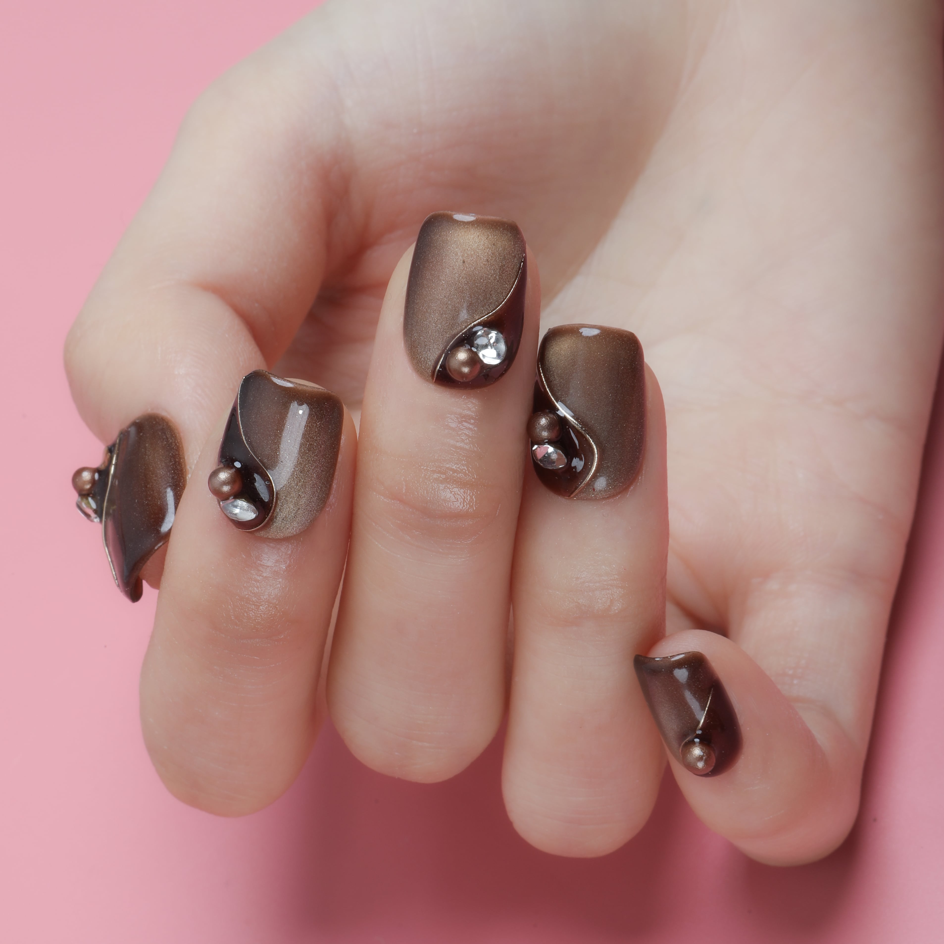 Espresso Elegance Handmade Press On Nails