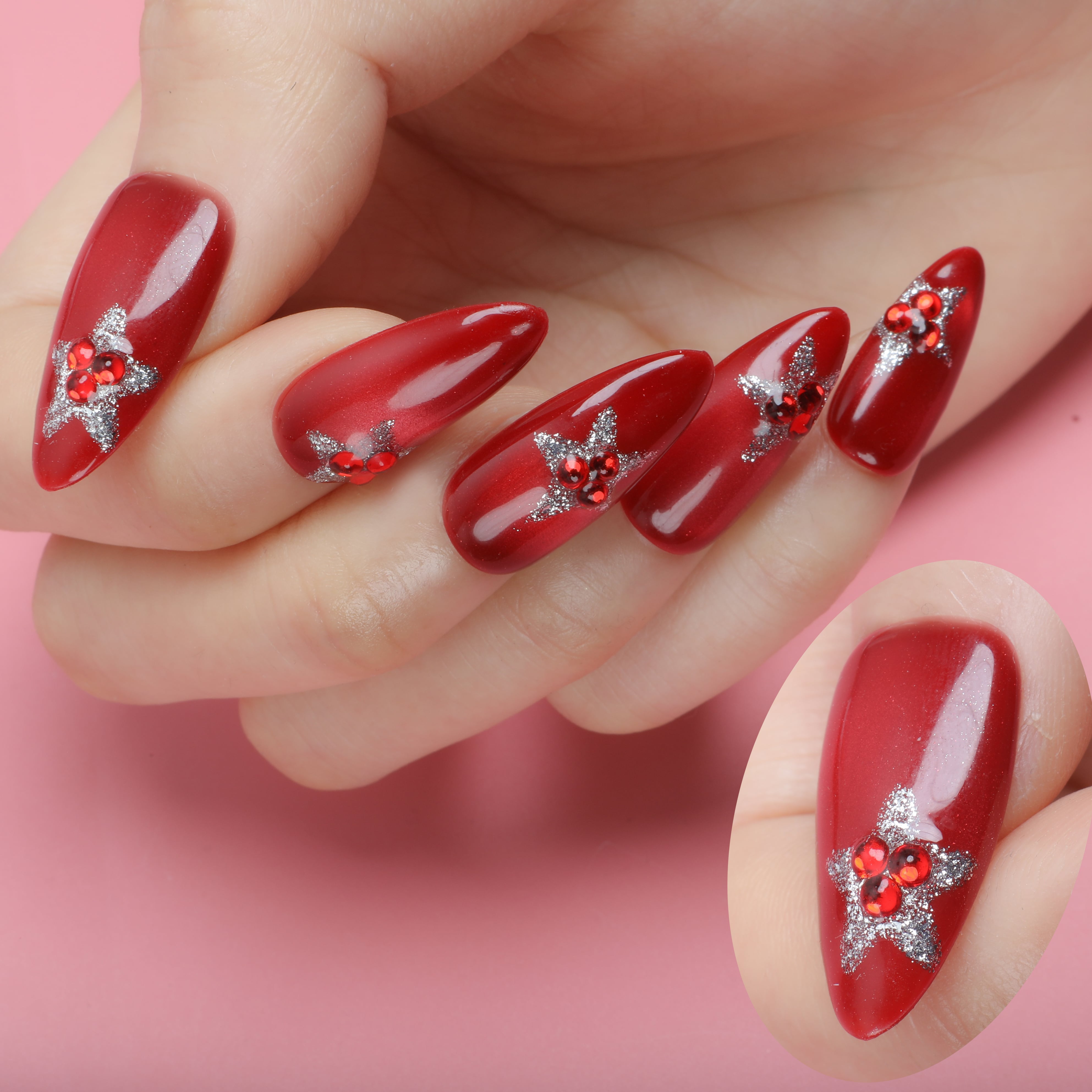 Heart's Brightest Star Handmade Press On Nails