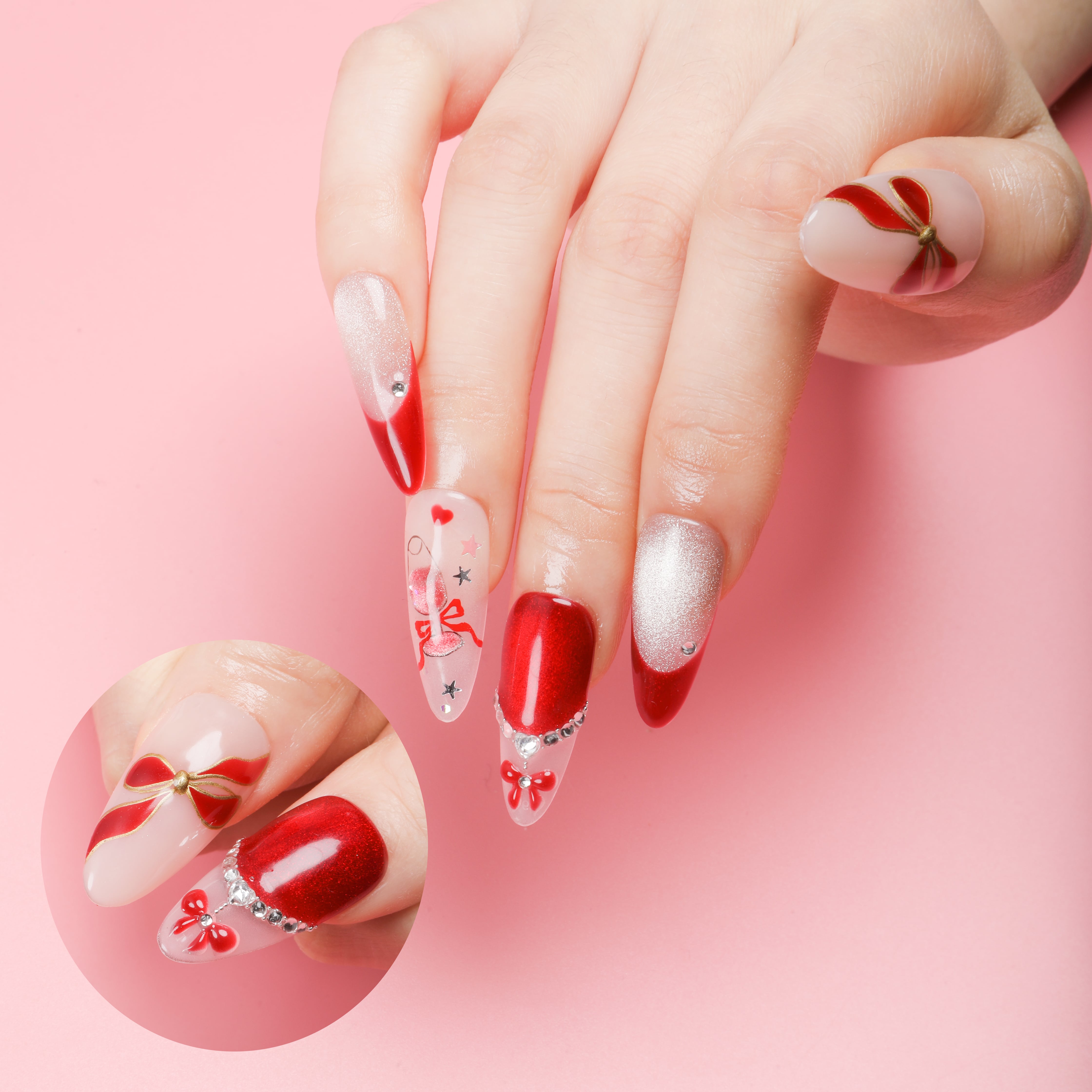 Roman Holiday Handmade Press On Nails