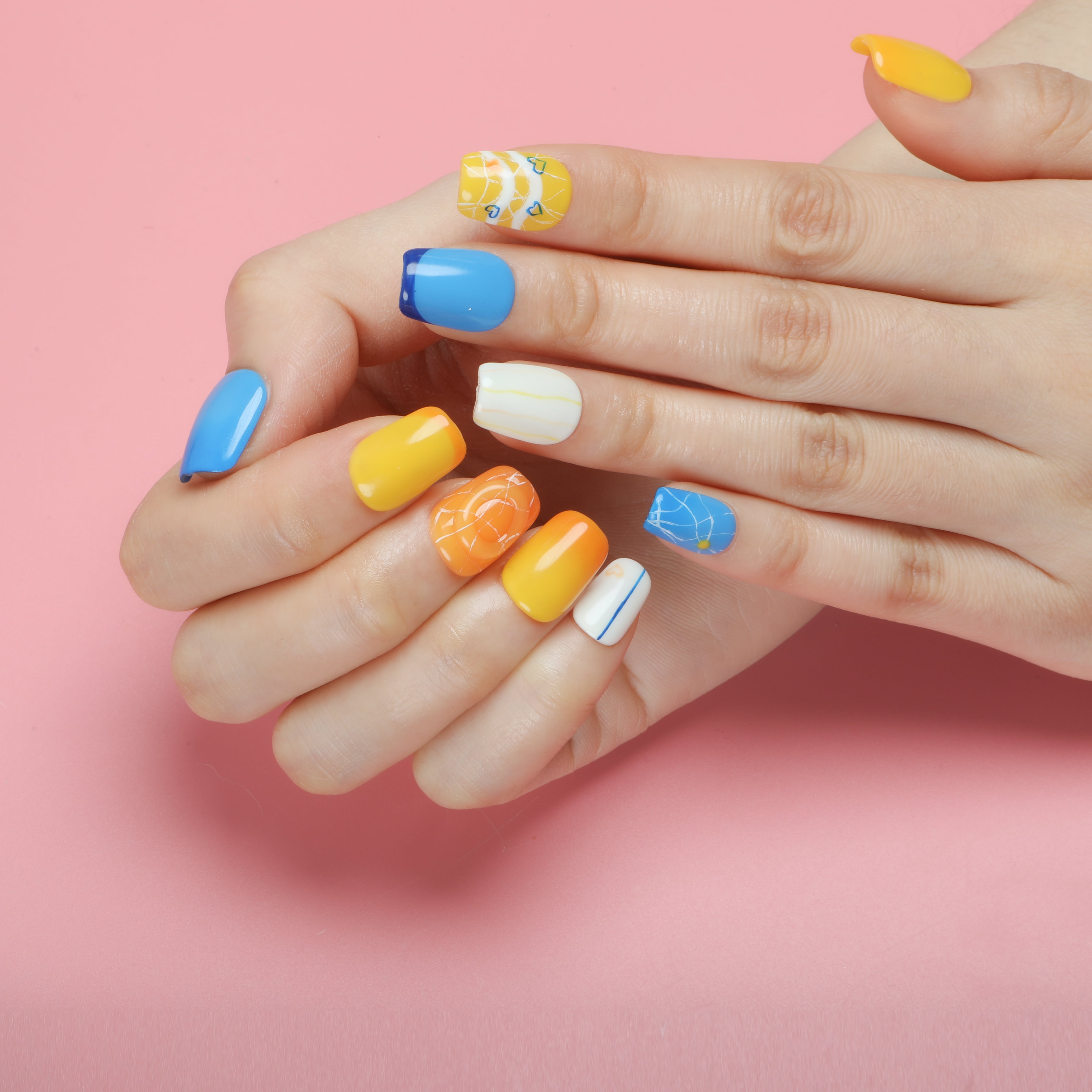 Pool Party (Thermal Polish) Handmade Press On Nails