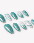 Frosted Mint Handmade Press On Nails