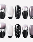 Mademoiselle Bow Handmade Press On Nails