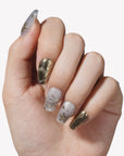 Golden Sleigh Handmade Press On Nails