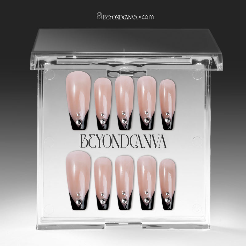 Luxe Noir Handmade Press On Nails