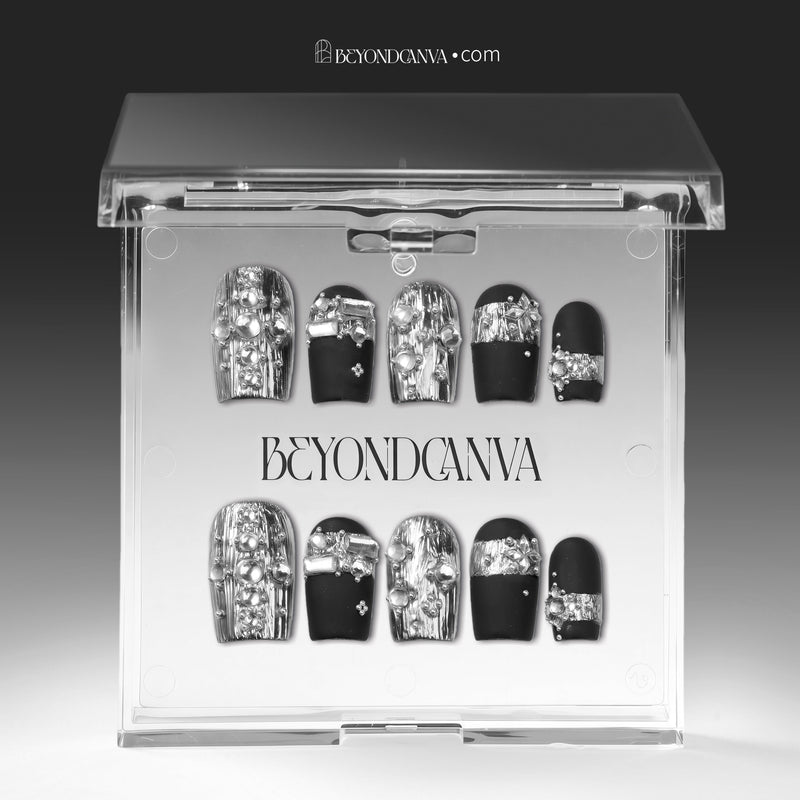 Noir Éclat Handmade Press On Nails