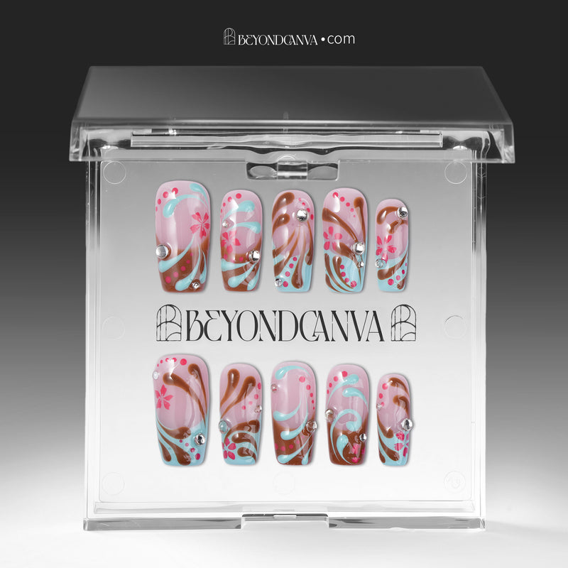 Psychedelic Whimsy Handmade Press On Nails