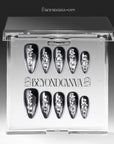 Obsidian Stardust Handmade Press On Nails