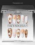 Golden Shell Handmade Press On Nails