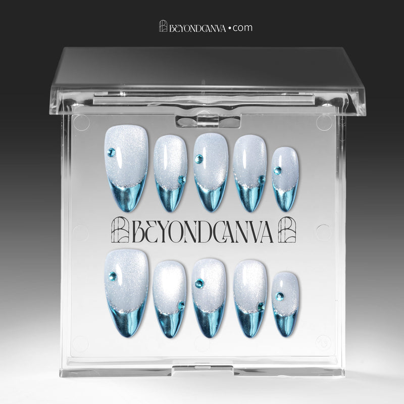 Glacial Frost Handmade Press On Nails