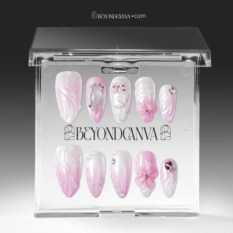 Ethereal Bloom Handmade Press On Nails