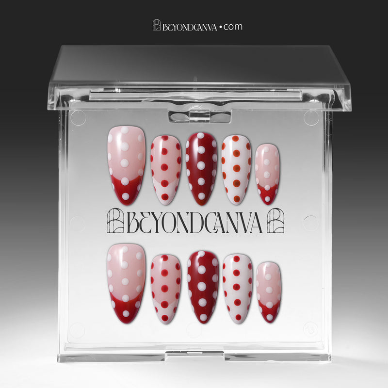 Scarlet Rhythm Handmade Press On Nails