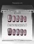 Velvet Red Elegance Handmade Press On Nails