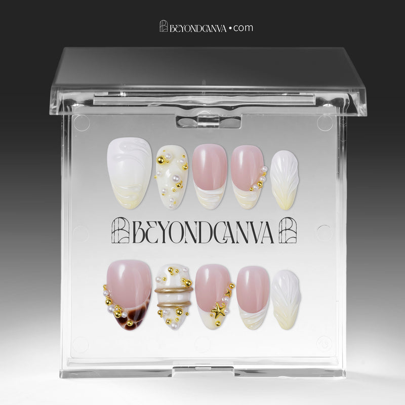 Golden Shore Ritual Handmade Press On Nails