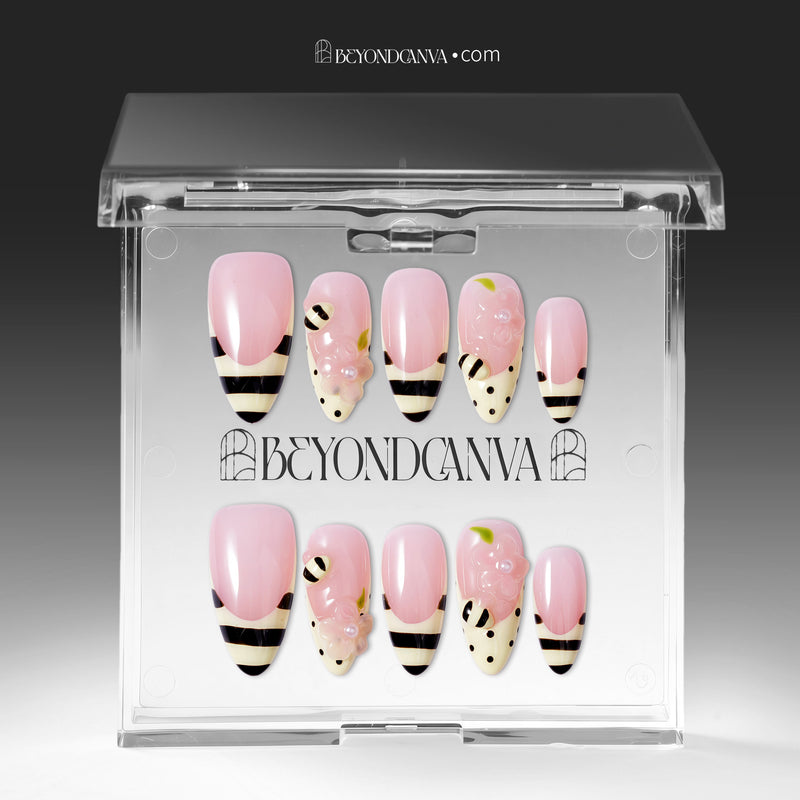 Honey Bloom Handmade Press On Nails