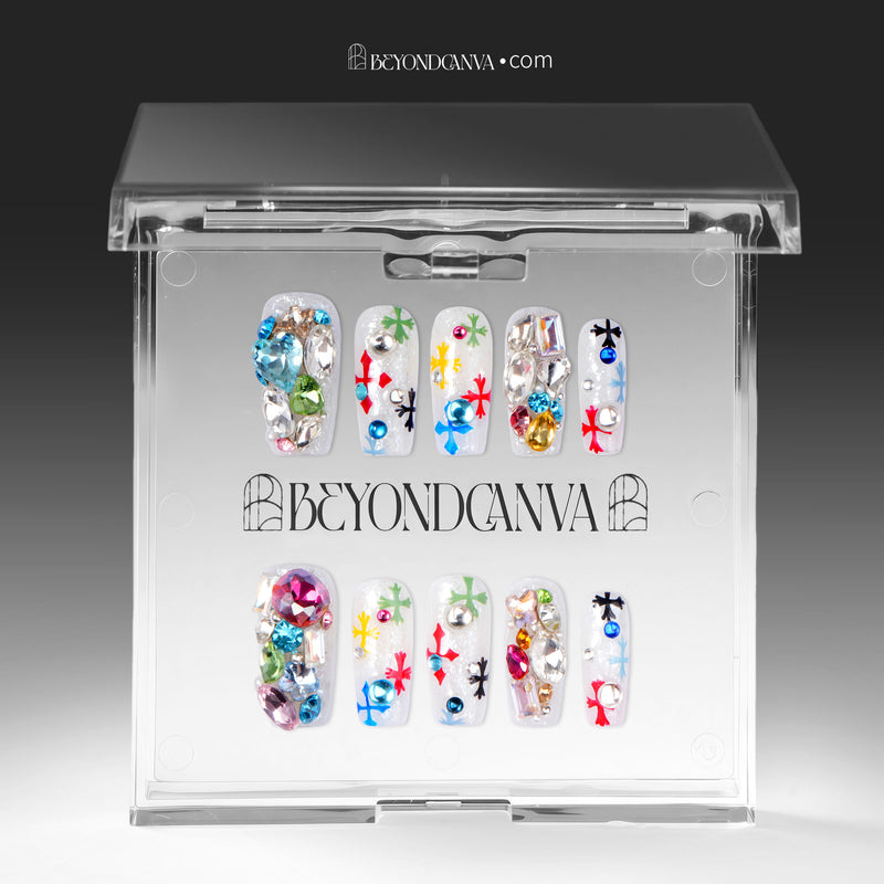 Chrome Hearts Prism Handmade Press On Nails