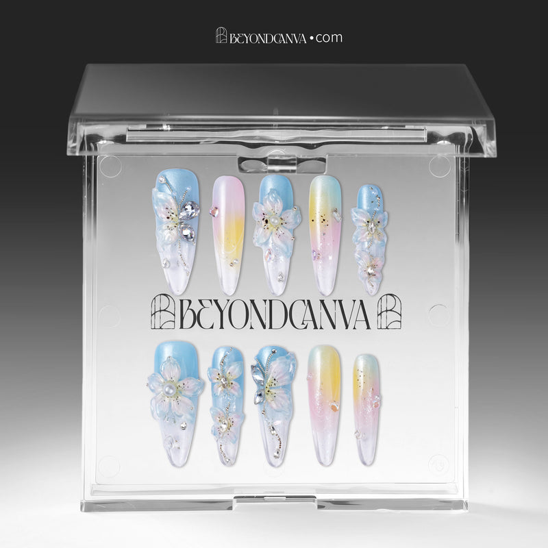 Serenity Bloom Handmade Press On Nails