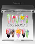 Tropical Cyber-Shell Handmade Press On Nails