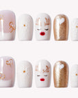 Honey Reindeer Handmade Press On Nails