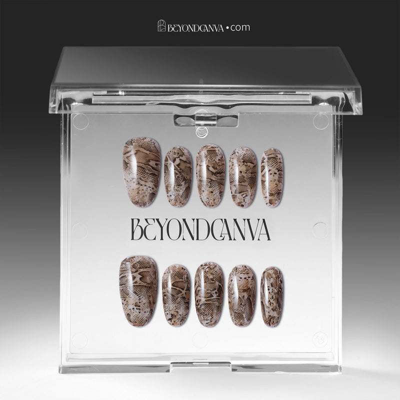 Urban Snakeprint Handmade Press On Nails