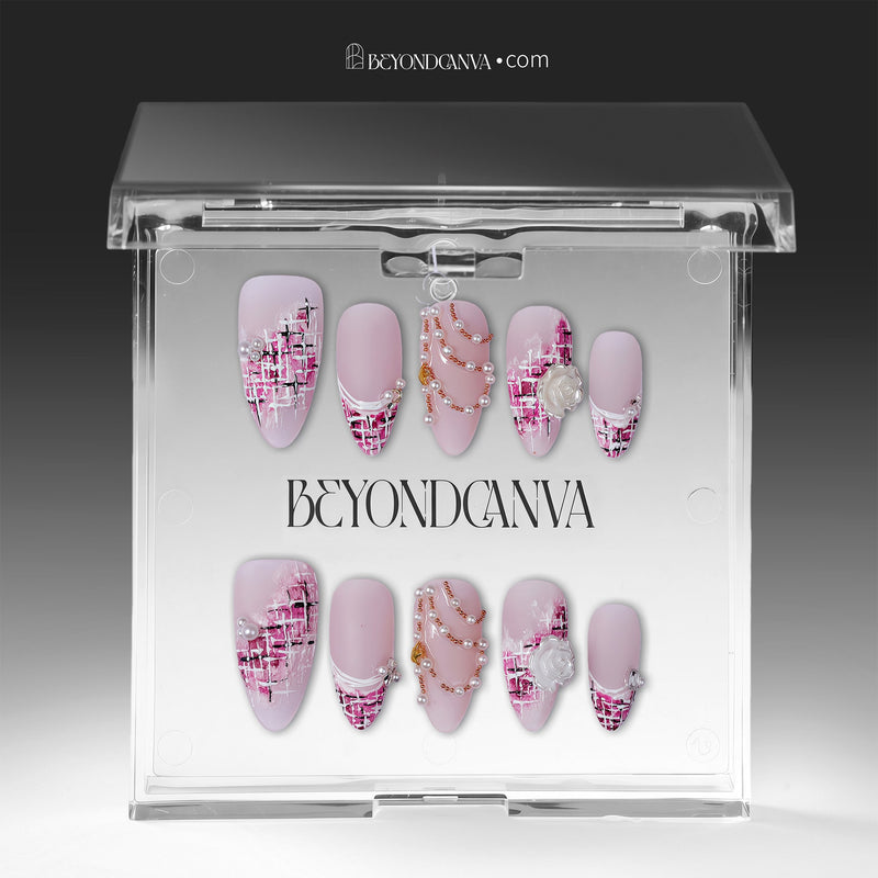 Camellia Pearl Atelier Handmade Press On Nails