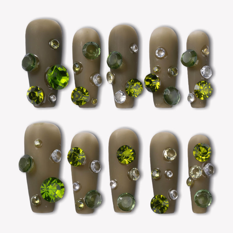 Luxurious treasure Handmade Press On Nails