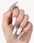 Ivory Serpent Handmade Press On Nails