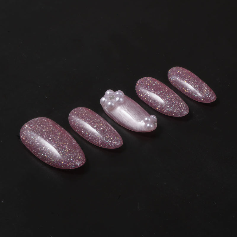 Pink Diamond Handmade Press On Nails