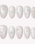 Pearlescent Shores Handmade Press On Nails