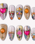 Stained Glass Handmade Press On Nails