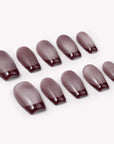 Velvet Red Elegance Handmade Press On Nails