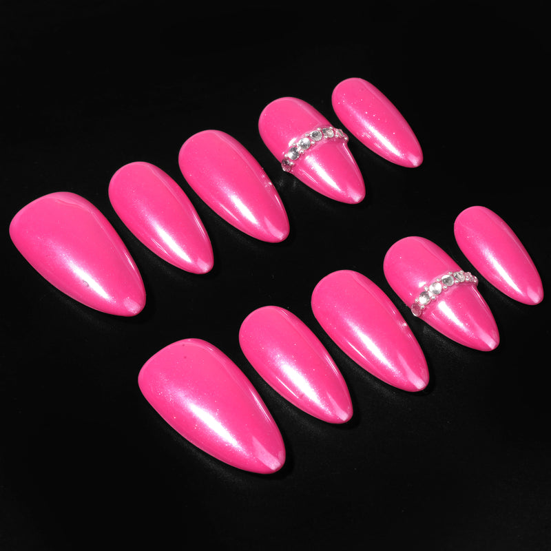 Pink Statement Handmade Press On Nails