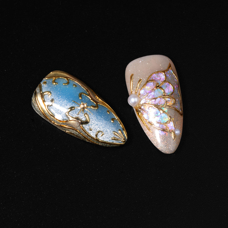 Celestial Gilded Fantasy Handmade Press On Nails