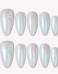 Pearl Aurora Handmade Press On Nails