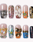 Antique Kaleidoscope Handmade Press On Nails