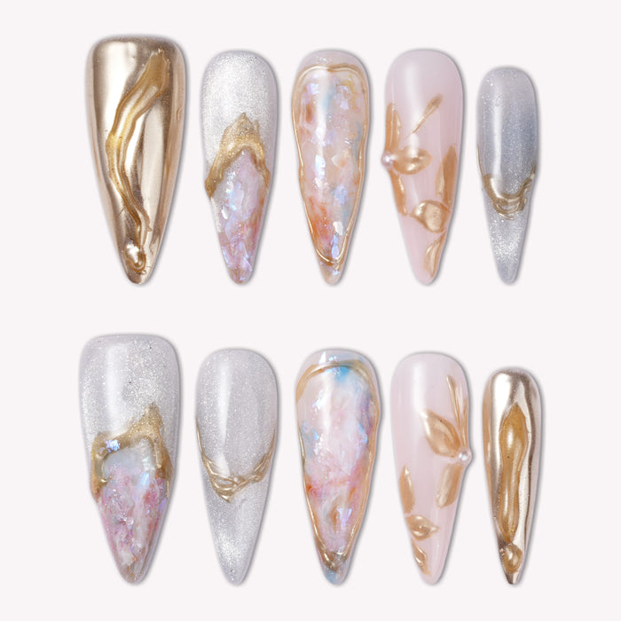Radiant Fusion Handmade Press On Nails