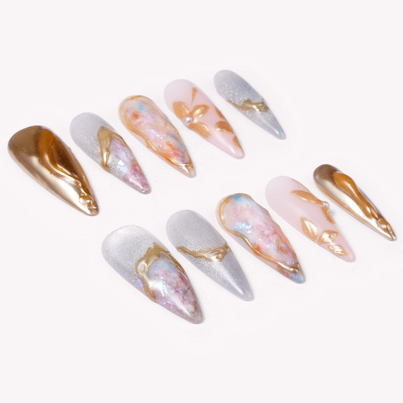 Radiant Fusion Handmade Press On Nails