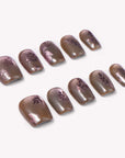 Amber Nocturne Handmade Press On Nails