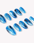 Azure Mirage Handmade Press On Nails