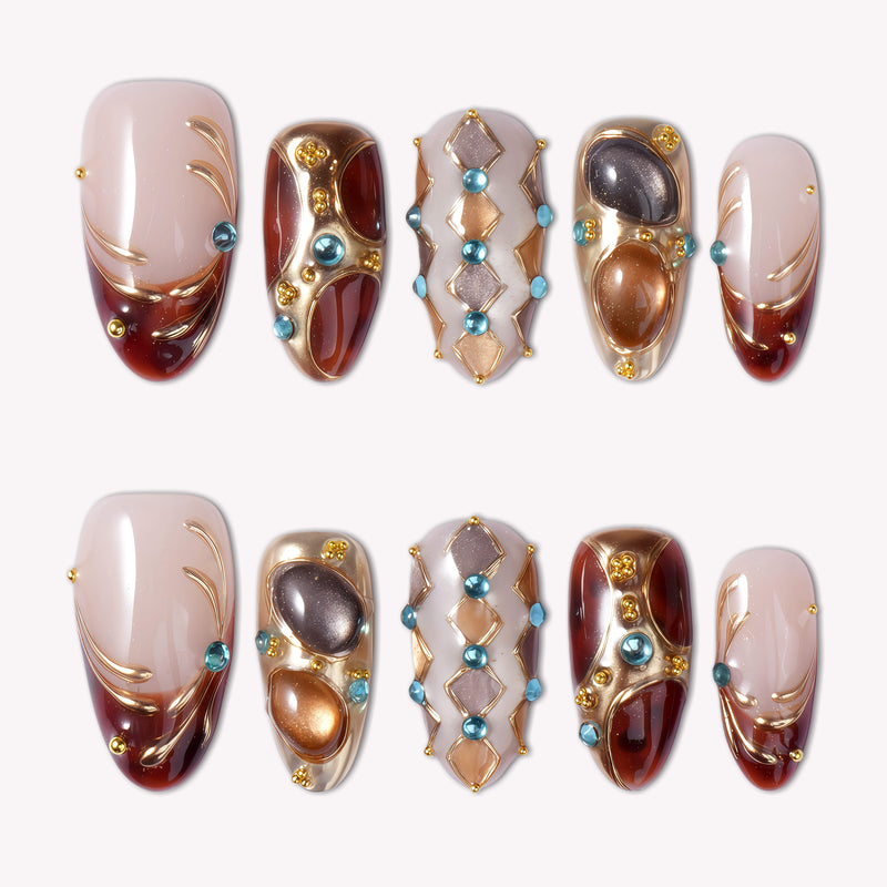 Byzantium Relic Handmade Press On Nails
