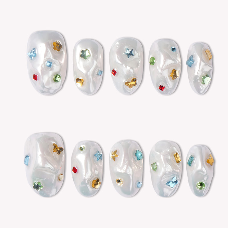 Gem Treasure Handmade Press On Nails
