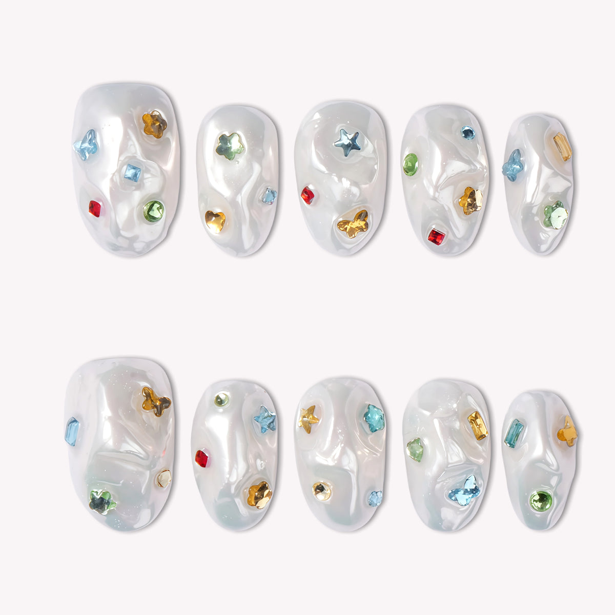 Gem Treasure Handmade Press On Nails