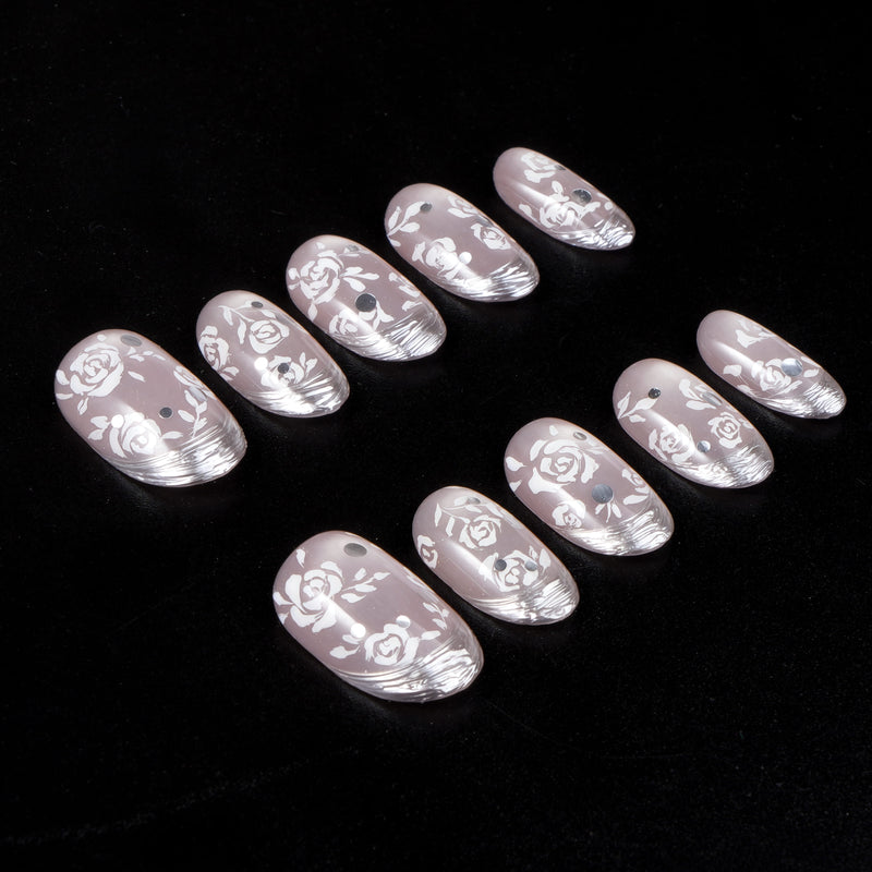 Rose Essence Handmade Press On Nails
