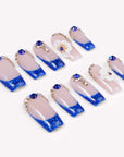 Sapphire Sovereign Handmade Press On Nails